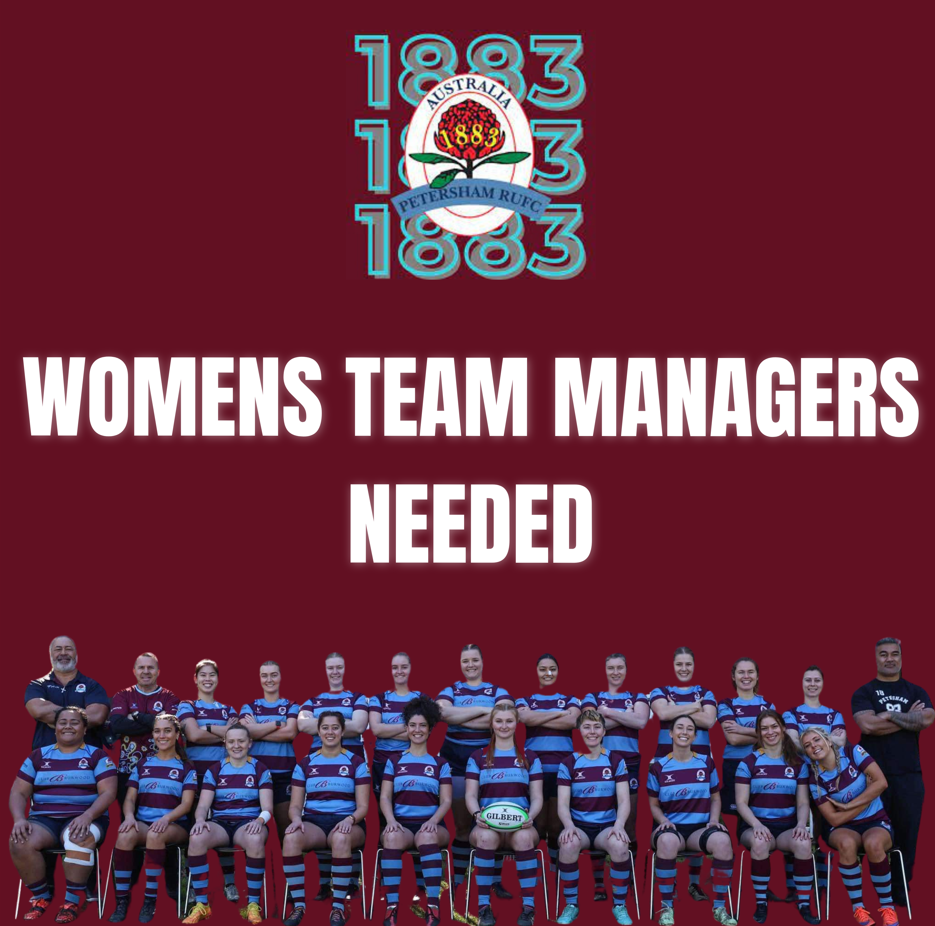 Team Manager Wanted for Petersham Women's Rugby